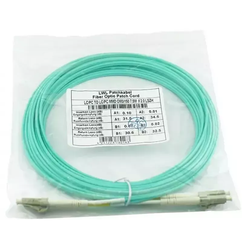 BlueOptics 050502T512000015M-BO šviesolaidinis komutacinis kabelis, Duplex, LC/UPC–LC/UPC, OM3 50/125 µm, 15 m, beige