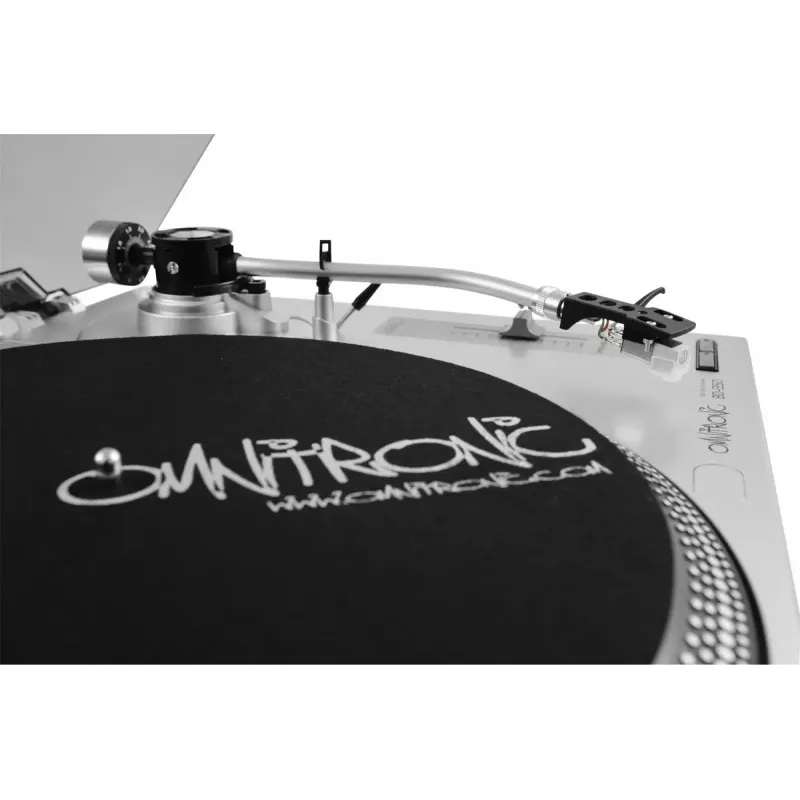 Pavarų diržo DJ patefonas Omnitronic BD-1350 Sidabrinis