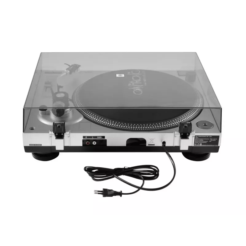 Pavarų diržo DJ patefonas Omnitronic BD-1350 Sidabrinis