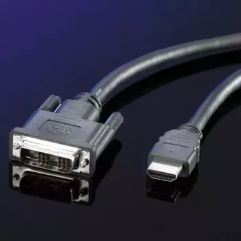 DVI-HDMI kabelis ROLINE DVI (18+1) - HDMI M/M 10 m