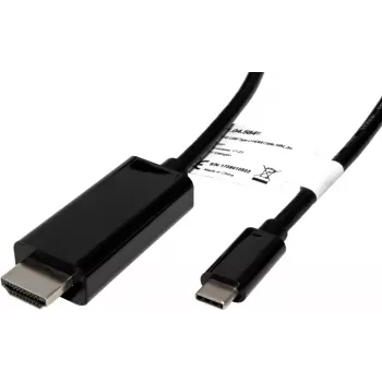 USB Type-C į HDMI laidas ROLINE 11045843 5m Juodas