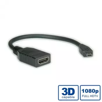 HDMI aukštos spartos kabelis su Ethernet VALUE 0,15 m