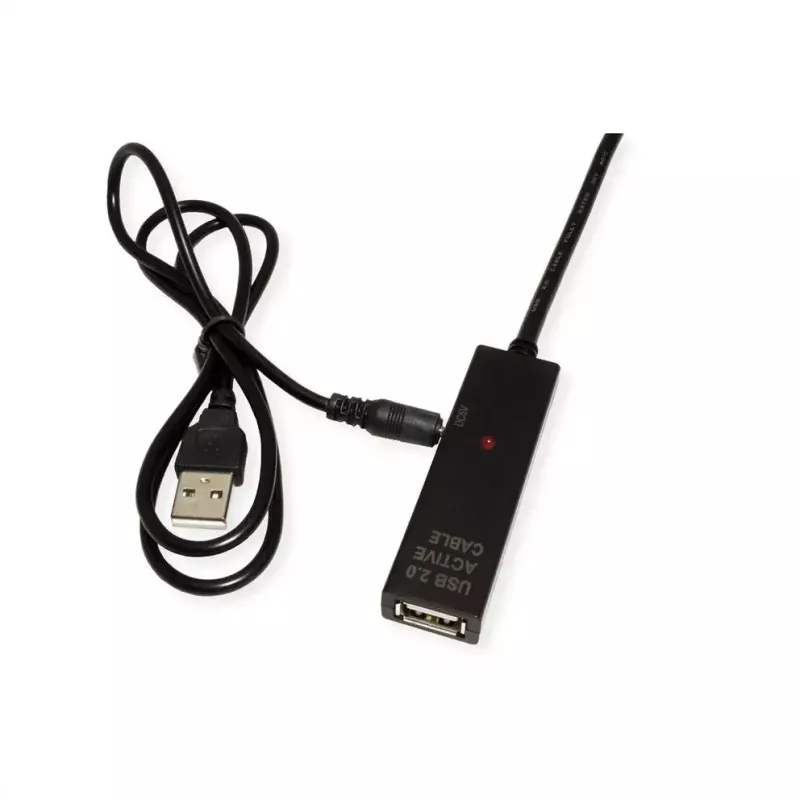 Aktyvus USB 2.0 ilginimo kabelis VALUE 12.99.1114 (USB A lizdas – USB C kištukas, 20 m, juodas)