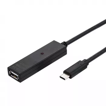 Aktyvus USB 2.0 ilginimo kabelis VALUE 12.99.1114 (USB A lizdas – USB C kištukas, 20 m, juodas)
