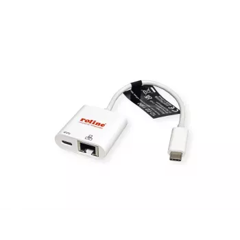 Lyties keitiklis ROLINE 12.02.1100 USB 3.2 Gen 2 Type C – RJ-45 baltas