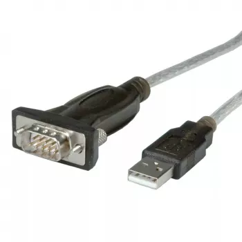 ROLINE 12021163 nuoseklusis kabelis pilka 1,8 m USB A tipo – DB-9