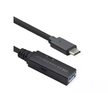 ROLINE USB 3.2 Gen 1 aktyvus ilginimo kabelis 10 m USB-C (vyriškas) į USB-A (moteriškas) juodas 12.04.1066
