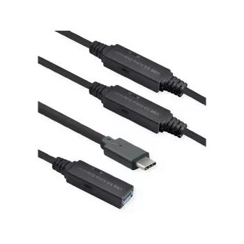 ROLINE USB aktyvus ilginimo laidas 12.04.1068 USB 3.2 Gen 1 20 m USB C USB A juodas