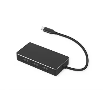 Vaizdo kabelio adapteris VALUE 12.99.1032 0,19 m USB Type-C 3 × DisplayPort juodas
