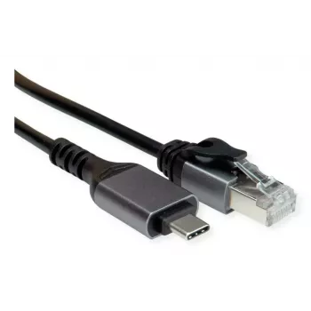 Tinklo kabelis VALUE 12.99.1169-10 RJ-45 USB Type-C 5m juodas