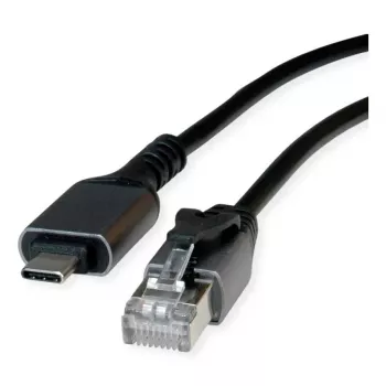 Tinklo kabelis VALUE 12.99.1169-10 RJ-45 USB Type-C 5m juodas