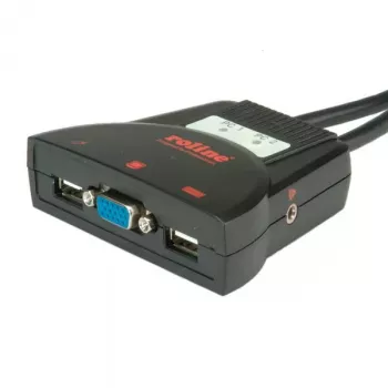 KVM jungiklis ROLINE Star 1 naudotojas 2 kompiuteriai Audio USB