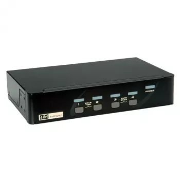 KVM jungiklis ROLINE 1 vartotojas 4 kompiuteriai DisplayPort su USB šakotuvu