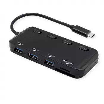 ROLINE 14.02.5059 USB 3.2 Gen 1 Type-C juodas nešiojamojo kompiuterio dokas