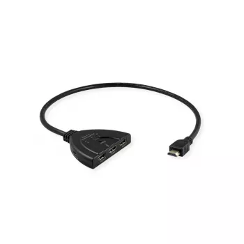 VALUE HDMI vaizdo jungiklis 14.99.3567, 3 įėjimai, 4K 60 Hz, juodas