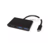 USB-C sąsajos centras VALUE 14.99.5041 — USB 3.2 Gen 1 Type-C/Type-A, 1000 Mbit/s, aliuminis, juodas, 76×46×12.2 mm