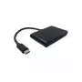 USB-C sąsajos centras VALUE 14.99.5041 — USB 3.2 Gen 1 Type-C/Type-A, 1000 Mbit/s, aliuminis, juodas, 76×46×12.2 mm