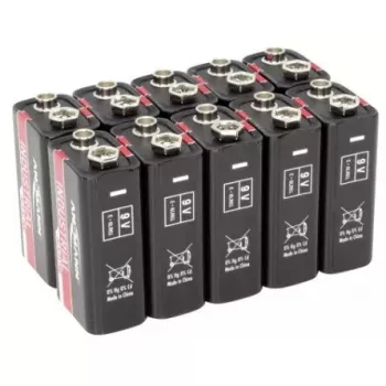 Vienkartinė baterija Ansmann 1505-0001 9V šarminė 10 vnt. dėžutėje