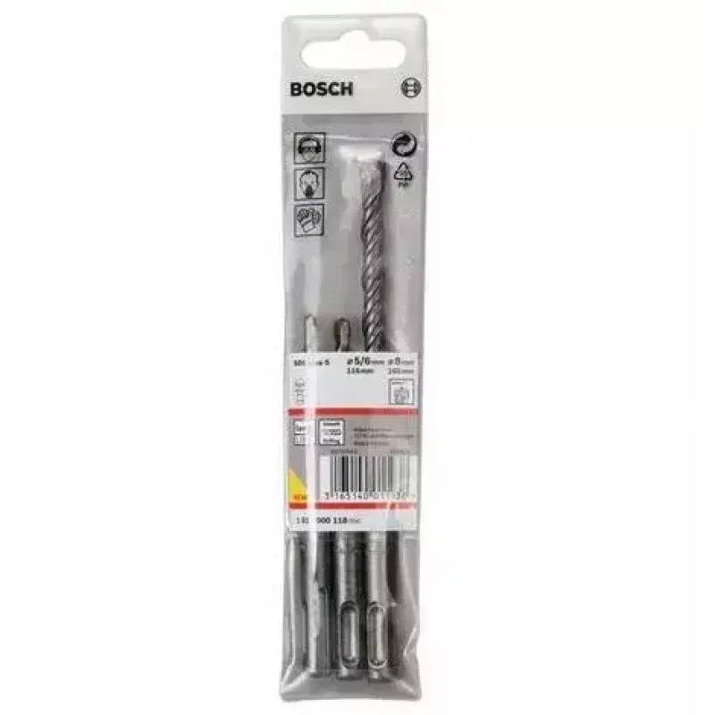 Gręžtų rinkinys Bosch 1 617 000 118 3 vnt SDS Plus 5,0 mm 6,0 mm 8,0 mm