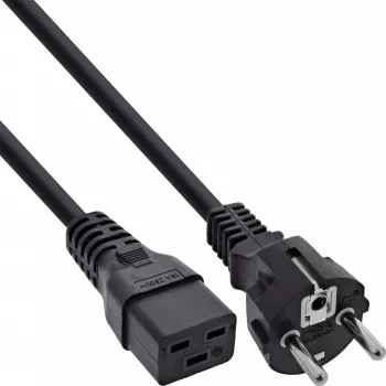 InLine maitinimo laidas 16A CEE 7/7 tiesus / IEC320 C19 0,5m