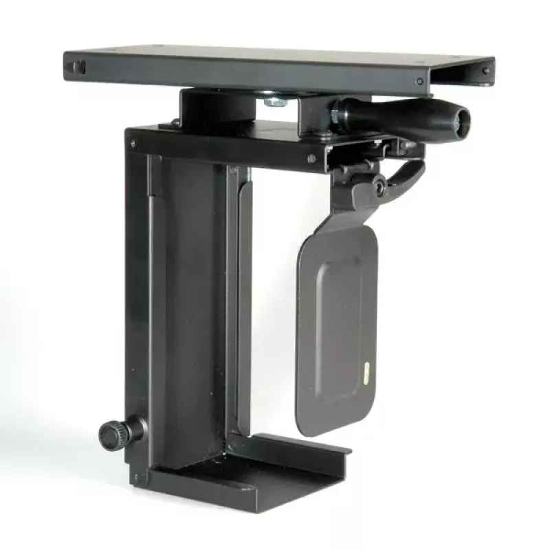 ROLINE Mini PC Holder – po stalu montuojamas laikiklis su ištraukiamu mechanizmu ir sukimo funkcija, juodas