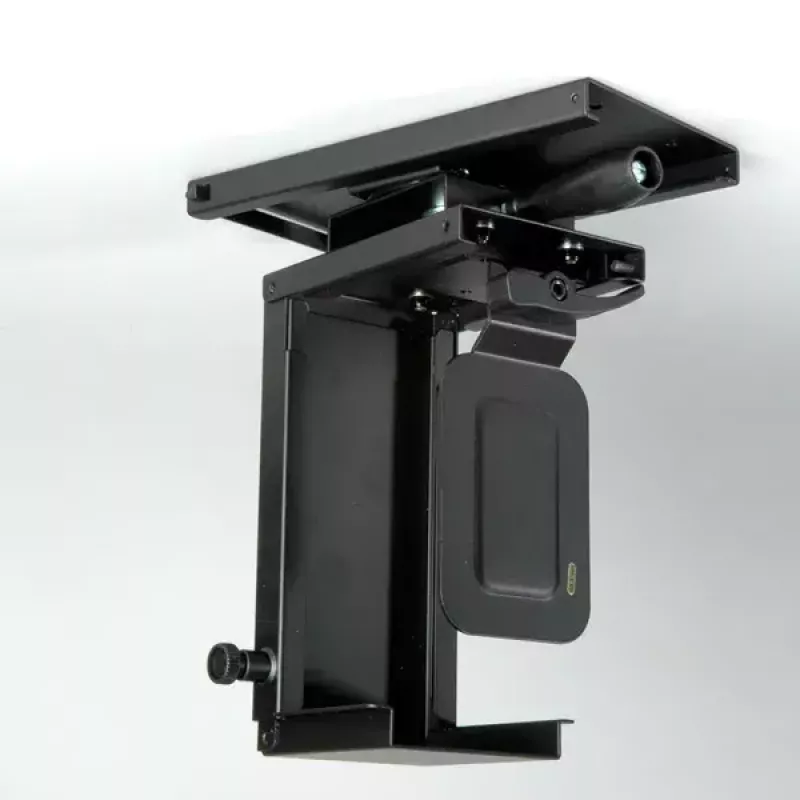 ROLINE Mini PC Holder – po stalu montuojamas laikiklis su ištraukiamu mechanizmu ir sukimo funkcija, juodas