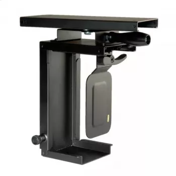 ROLINE Mini PC Holder – po stalu montuojamas laikiklis su ištraukiamu mechanizmu ir sukimo funkcija, juodas