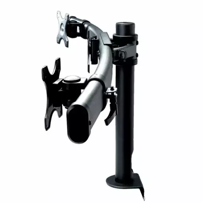 VALUE Triple LCD Arm Desk Clamp juodas – trijų monitorių laikiklis su spaustuvu