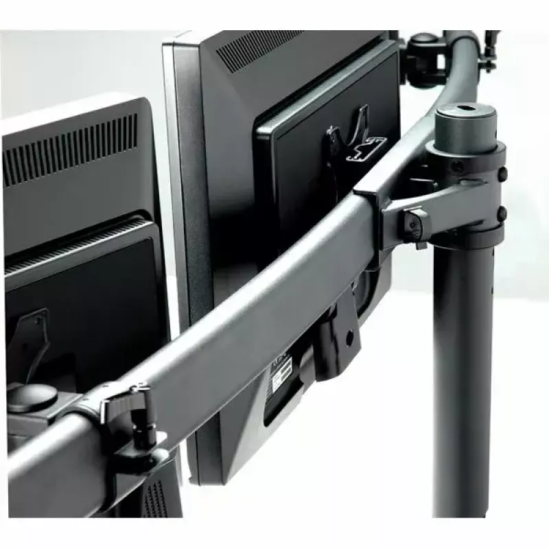 VALUE Triple LCD Arm Desk Clamp juodas – trijų monitorių laikiklis su spaustuvu
