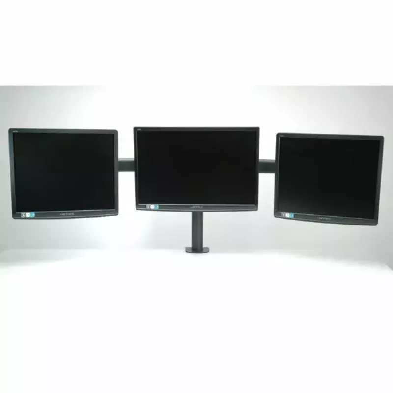 VALUE Triple LCD Arm Desk Clamp juodas – trijų monitorių laikiklis su spaustuvu