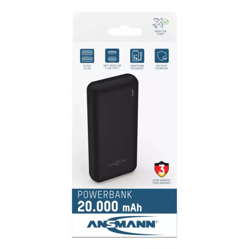 Nešiojama baterija Ansmann PB212 20000 mAh