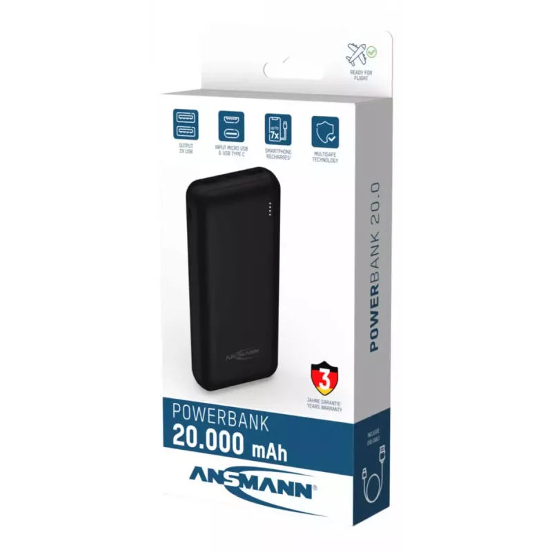 Nešiojama baterija Ansmann PB212 20000 mAh
