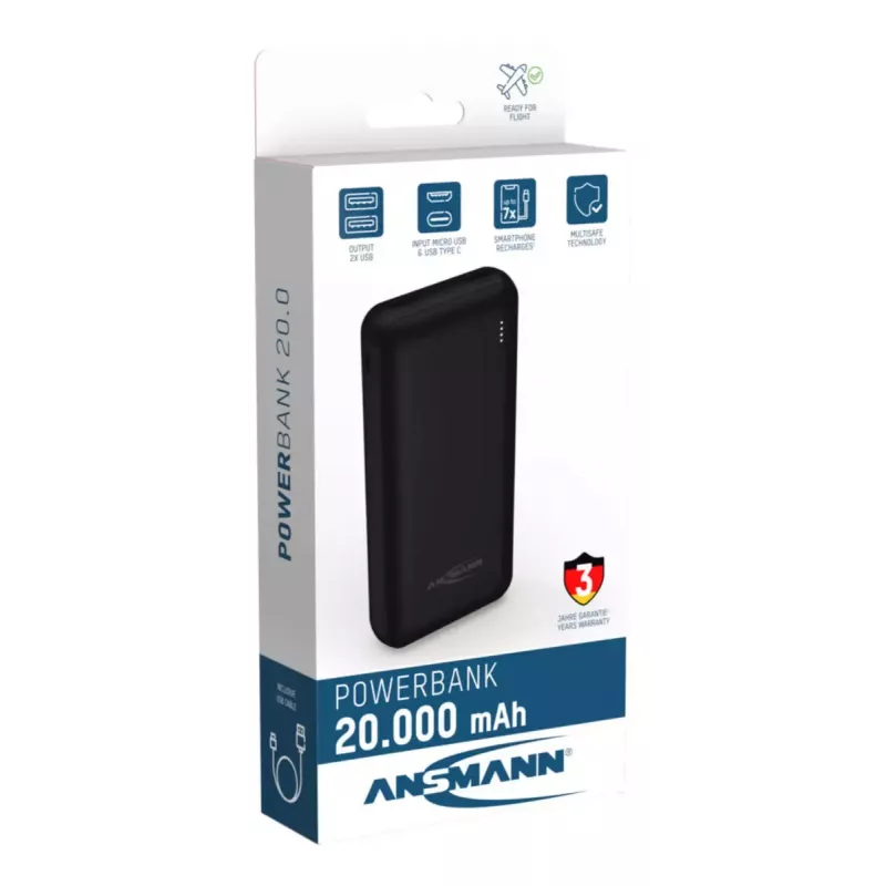 Nešiojama baterija Ansmann PB212 20000 mAh