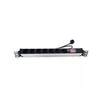 VALUE 19.99.1637 1U 7x Schuko PDU 16A 250V 3m juodas aliuminis