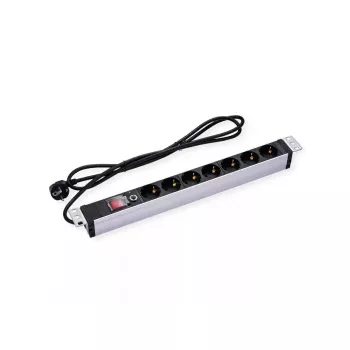VALUE 19.99.1637 1U 7x Schuko PDU 16A 250V 3m juodas aliuminis