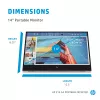 HP E-Series E14 G4 nešiojamas monitorius 35,6 cm (14 colių) 1920 x 1080 pikselių Full HD LED baltas
