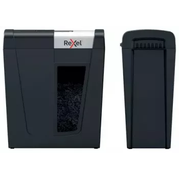 Rexel Secure MC4 popieriaus smulkintuvas, mikro pjūvis, 60 dB, juodas, sidabrinis