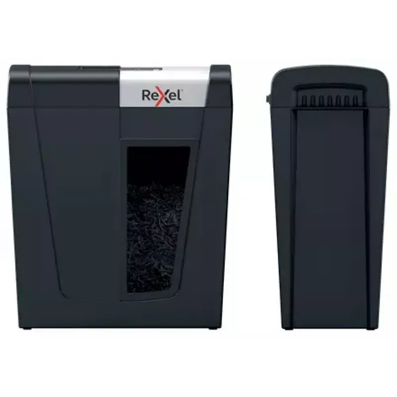 Rexel Secure MC4 popieriaus smulkintuvas, mikro pjūvis, 60 dB, juodas, sidabrinis