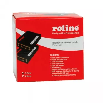 Fast Ethernet Switch ROLINE 21.14.3133 Kišeninis 5 Prievadai