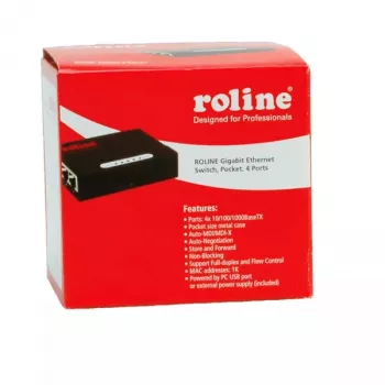 Gigabit Ethernet Switch ROLINE Pocket 4 Portai