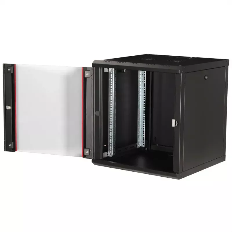 Sieninis stovas ROLINE Pro 12U 19 colių, 600x600 mm, juodas, IP20, spynelė su raktu