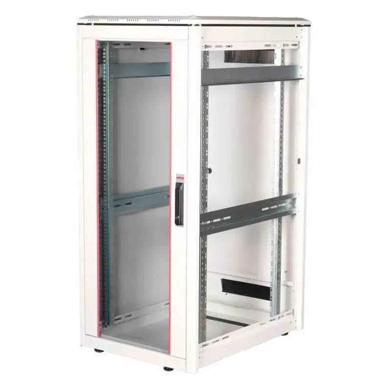 ROLINE 19 colių tinklo spinta Pro 26U, 600x800 mm PxG, stiklinės durys, pilka, IP20, 600 kg talpa