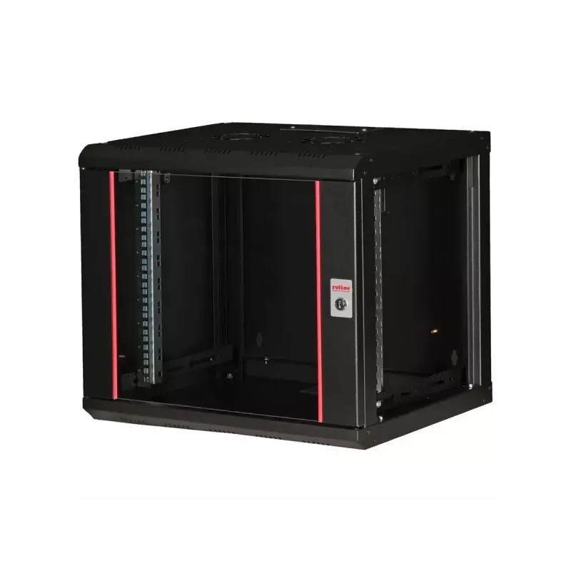 ROLINE 19 colių sieninis stovas Pro 9U, 450x600 WxD, juodas, su raktu, IP20