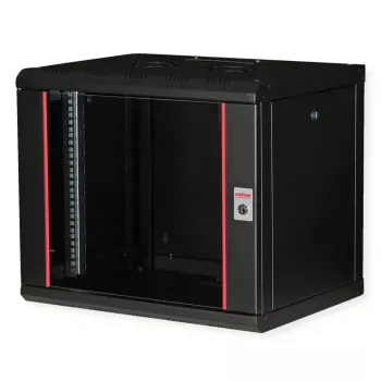 ROLINE 19 colių sieninis stovas Pro 9U, 450x600 WxD, juodas, su raktu, IP20