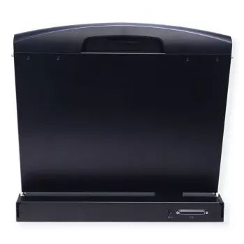 Rack konsolė VALUE 26.99.0132 — 19 colių (48,3 cm) 1366×768 LCD, 1U, Šveicariška klaviatūra, juoda