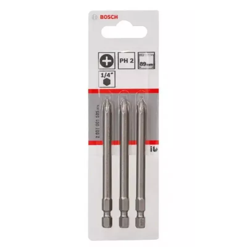 Bosch 2607001535 sukimo antgalis extra hard PH2 3 vnt 89 mm