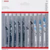 Bosch 2 607 011 170 pjūklo geležtės rinkinys 10 vnt., medžiui ir metalui
