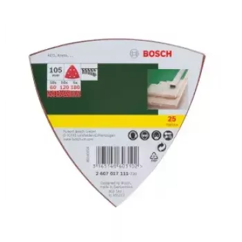 Bosch 2607017111 25 vnt. Šlifavimo lakštai trikampiam šlifuokliui