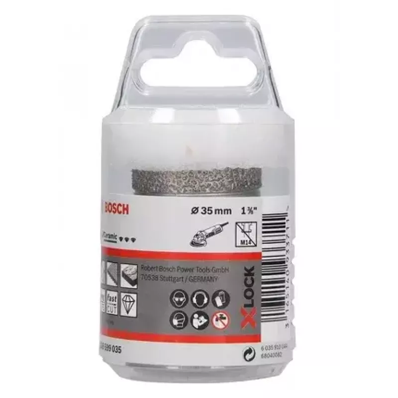 Bosch 2 608 599 035 deimantinis pjovimo diskas skylėms gręžti 3,5 cm, X-LOCK kampiniam šlifuokliui