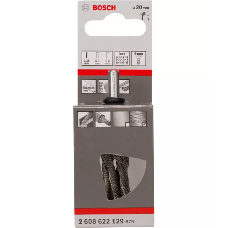 Šepetinis vielinis šepetėlis Bosch 2608622129, skersmuo 1,9 cm